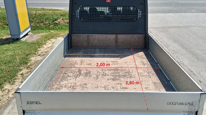 RABLJENO VOZILO OPEL MOVANO DROPSIDE 3500 L3 DOUBLE CAB Mehanički mjenjač DIESEL 65731